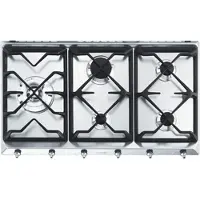 Smeg SE97GXBE5 Kookplaat Gas 90cm Inox