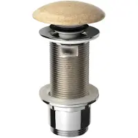 Hak BLOK afvoercombinatie 5/4", klik-klak, afdichting van gepolijst, beige travertin