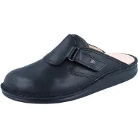 Finn Comfort , Venetië, Uni, dames/heren, slipper, zwart, leer, NIEUW - Dameschoenen, slipper/zehentrenner, zwart, leer (bosco)