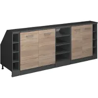 Vicco R-Line Keukenkast voor schuine wand – 210 cm Set van 5 kastrompen 60 cm diepte Sonoma