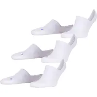 Falke Cool Kick Bundle 3-Pack onzichtbar eenkleurig materiaal multipack footies unisex wit - maat 42-43