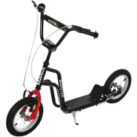 HOMCOM HOMdotCOM Kinderscooter stuur verstelbare step met luchtbanden 12 inch vanaf 5 jaar