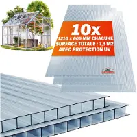 Gardebruk Polycarbonaat Platen 10 Stuks Transparant 6mm 7,32m²