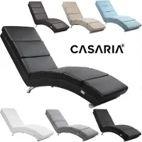 Casaria Lounger London Zand Geweven Stof