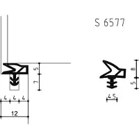 Deventer Deurdichting S6577 12Mm Zwart - 150 Meter