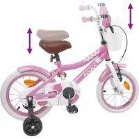 vidaXL Kinderfiets 16 Inch voor 4-6 jaar oud Licht Roze