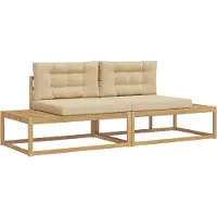 vidaXL Buiten bank set Polyester Wit