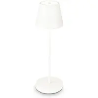 B.K.Licht - Dimbare oplaadbare tafellamp draadloos, dimbare tafellamp voor binnen en buiten met IP54, warm wit licht, touch functie, 2m USB-C kabel, wit.