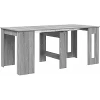 vidaXL Eettafel 180 x 85 x 75 cm Bewerkt hout Grijs Sonoma Rechthoekig