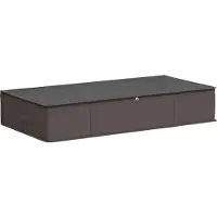 vidaXL Opbergdoos met transparant bovenraam Grijs 100 x 50 x 18 cm