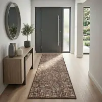 Floordirekt Tapijtloper Tessaro - Moderne Antislip Loper voor Hal, Keuken & Entree - Bruin - 80 x 400 cm - Onderhoudsvriendelijk & Duurzaam - Diverse Kleuren & Maten