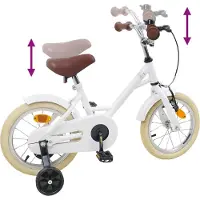 vidaXL Kinderfiets 12 Inch voor 2-4 jaar oud Wit