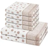 Ross Sonstiges 4 X handdoek 2 X douchehanddoek - in set 6 pack Punkte allover
