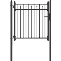 vidaXL Hekpoort BAARLO 100 x 100 cm Metaal Zwart Vergrendelbaar