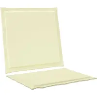 vidaXL Zitkussen en Rugkussen Polyester Crèmekleurig 47 x 45 x 2 cm