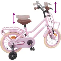 vidaXL Kinderfiets 14 Inch voor 3-5 jaar oud Licht Roze