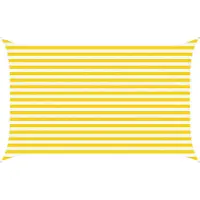 vidaXL Zonneschaduw Geel en Wit 4 x 2,5 m 100% Polyester Oxford
