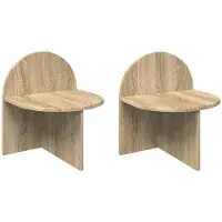 vidaXL Nachtkastje 2 st Sonoma Eiken 40 x 35,5 x 45,5 cm