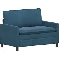 vidaXL Bankstel 2 st Blauw Fluweel