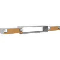 vidaXL Wand gemonteerd TV Kast Muurmontage Betongrijs 220 x 28 x 21 cm