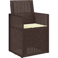 vidaXL Tuinstoelen voor de eethoek, 2 stuks, bruin en crème, gemaakt van PP (polypropyleen)