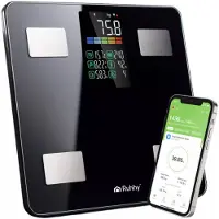 Ruhhy 20675 Analytische personenweegschaal 226 kg, BMI, zwart