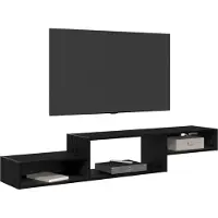 vidaXL Wand gemonteerd TV Kast Muurmontage Zwart eiken