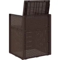 vidaXL Tuin-eetkamerstoelen, 2 stuks, bruin en lichtgrijs, van PP-materiaal