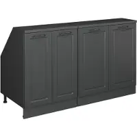 Vicco R-Line Keukenkast voor schuine wand – 140 cm Set van 2 kastrompen 60 cm diepte Antraciet landhuis