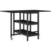 vidaXL Eettafel 122 x 80 x 76,5 cm Bewerkt hout Zwart eiken