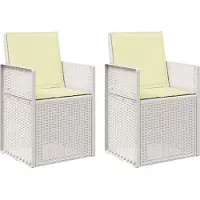 vidaXL Tuinstoelen 2 pcs Wit en crèmekleurig PP