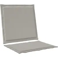 vidaXL Zitkussen en Rugkussen Polyester Lichtgrijs 47 x 45 x 2 cm