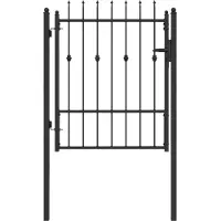 vidaXL Hekpoort ASTEN 100 x 125 cm Metaal Zwart Vergrendelbaar