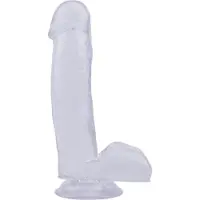 CHISA Dildo met zuignap 17,5 cm - transparant