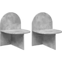 vidaXL Nachtkastje 2 st Betongrijs 48 x 49 x 65 cm Geconstrueerd hout