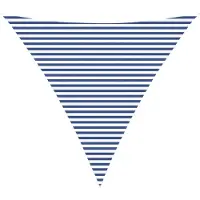 vidaXL Zonneschaduw Blauw en Wit 5 x 5 x 5 m 100% Polyester Oxford