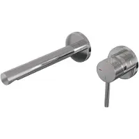 Brauer Chrome Carving Inbouw Wastafelmengkraan met Rechte Uitloop en Rozetten Model A1 Chroom