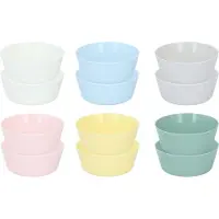 Alpina schaaltjes/kommetjes - 24x - gekleurd - kunststof - D11,8xH5 cm