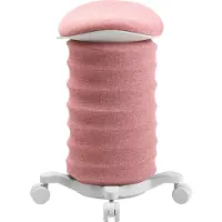 Topstar SITNESS 4D kruk, ergonomisch, actief zitten, gestoffeerde zadelzitting, in hoogte verstelbaar, 360° draaibaar, draagbeugel, wielen, papyrus wit/roze