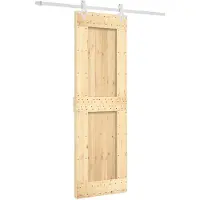 vidaXL Schuifdeur 70 x 210 cm Massief Pine Hout (Onbehandeld)