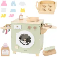 Vigatoys Wasmachine speelgoed set - compleet - hout