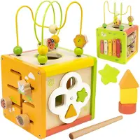 Vigatoys Viga Houten Educatieve Kubus 5-in-1 - UNI