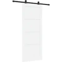 vidaXL Schuifdeur ORKDAL 83 x 202 cm Massief grenenhout Wit