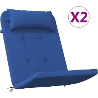 vidaXL Stoelkussens 2 st Oxford Stof Blauw 58 x 77 x 4,5 cm