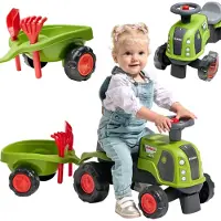 Falk Claas 470 Arion Ride-on Groen met aanhanger + zandset