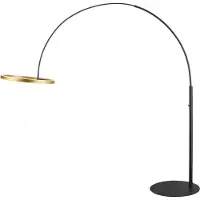 SLV Led booglamp One Zwart met goud - 232cm