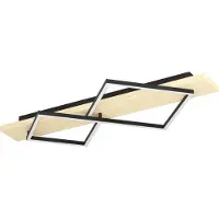 Eglo Design plafondlamp Boyal zwart met hout