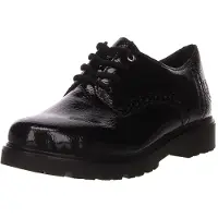 Rieker Veterschoen 'Schnürschuh Damen 45502 00 Kunststoff (Synthetik) in schwarz' zwart
