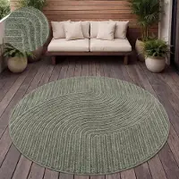 Paco Home Vloerkleed Voor Binnen En Buiten Balkon Terras Scandinavisch Boho Eenkleurig 200 cm Rund