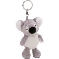 Magni Sleutelhanger Koala Barry 10cm grijs - Pluche knuffelhanger met sleutelhanger voor lanyard, sleutelhanger en sleutelhanger